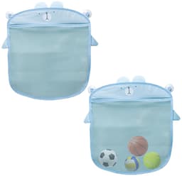 Dailygoods- Opbergzak - 2 Stuks - Badkameropberger - Opbergnet - Kleding/To toys - Antislip Zuignap - 35 x 39 cm — thumbnail 1
