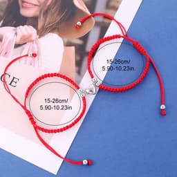 SPHProducts - Magneetarmband voor koppels - Wederzijdse aantrekkingskracht - Perfect cadeau voor hem of haar - Rood - Liefdesbedelarmbanden - Sieraden ... — thumbnail 4