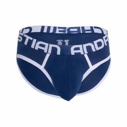 Andrew Christian BULGE C-RING BRIEF Navy - MAAT L - Erotisch Heren Ondergoed - Slip voor Man - Sexy mannen Slip — thumbnail 1