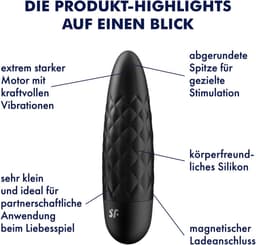 Satisfyer, minivibrator, 'Ultra Power Bullet 5', 10 cm, waterdicht, oplaadbaar, medische siliconen — thumbnail 5