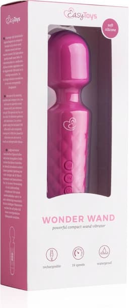 EasyToys - Mini Wand Vibrator - Wandvibrator - Ook voor Massages - Oplaadbaar - Waterproof - Wand Vibrator - Vibrator - Vibrators voor Vrouwen - Sex Toys voor Vrouwen - Vibrators - Roze — thumbnail 3