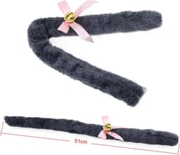 Cosplay Kat Kostuum Set voor Dames en Meisjes - Pluche Klauw Handschoenen, Oren, Staart en Kraag — thumbnail 4