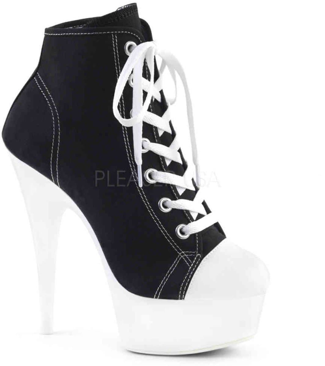 EU 40 = US 10 | DELIGHT-600SK-02 | 6 Heel, 1 3/4 PF Sneaker, Side Zip — afbeelding 1