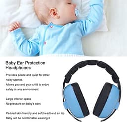 Oorkappen met Geluidsreductie voor Baby's Vouwbare Oorkappen voor Baby's met Zachte Kussens voor Slapen Reizen (Blauw) — thumbnail 5