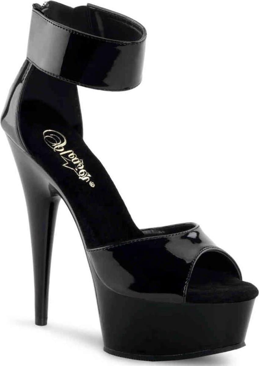 Pleaser - DELIGHT-670-3 Sandaal met enkelband - US 11 - 41 Shoes - Zwart — afbeelding 1