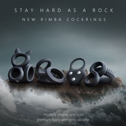Rimba - Siliconen Scrotumring - Ballstretcher - Hoogte 40 mm - Zwart — thumbnail 5