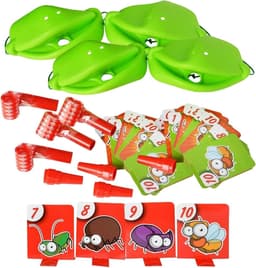 Kikkerspel - Tongspel - Snelheid Spel - Oefent Geheugen - 21x10cm - Vier Maskers — thumbnail 5