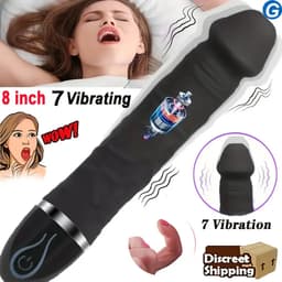 Lzwintrading Dildo Vibrator Realistisch - Dildo Vibrator voor Vrouwen - Sex Toys voor Vrouwen Koppels - G Spot Vibrator met 7 Vibratie Standen- Clitoris Stimulator - Seksspeeltjes - Erotiek - Dildo Anaal - Anale Speeltjes - 20CM — thumbnail 3