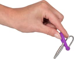 You2Toys – Stalen Dilator Penis Plug met Siliconen Eikel Ring voor de Gewillige Onderdaan - Zilver — thumbnail 3