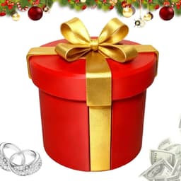 Grappenspeelgoed - Cadeauset Volwassenen - Feestelijke Verrassing - Herbruikbaar Ontwerp - 10 x 12 x 15 cm - Rood — thumbnail 1