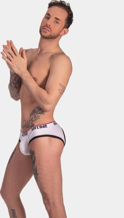 Barcode Berlin Maxime Backless Brief White - MAAT S - Erotisch Heren Ondergoed - Slip voor Man - Sexy mannen Slip — thumbnail 3