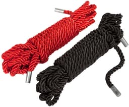 Fifty Shades Restrain Me Bondage Rope Twin Pack - Zwart/ Zilver — thumbnail 1