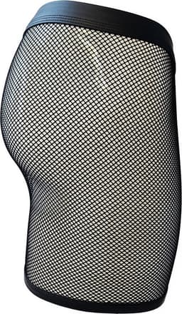 BamBella® Maat XS - open kruis Boxer short kant voor mannen - - doorzichtig BDSM Erotische Sexy Lingerie lang Heren - Zwart mannen ondergoed slip — thumbnail 2