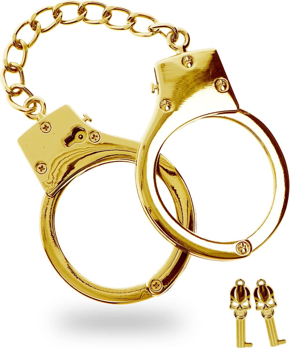 Taboom - Gold Plated BDSM Handcuffs - Bondage / SM Cuffs Goud — afbeelding 1