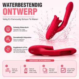 Sther Luxe Vibrator voor Vrouwen & Glijmiddel Set - Clitoris Stimulator met Likkende Tong en Bewegende Mond - 10 Likstanden & 10 Vibratiestanden - Inclusief 250ml Premium Glijmiddel - Waterdicht & Oplaadbaar — thumbnail 3