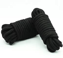 Scoby - Bondage - Touw voor bondage - BDSM spel - Zwart touw - Erotiek - Erotisch spel - Vastbinden - Partner vastbinden - Boeien - 2x 10Meter - Zwart — thumbnail 1