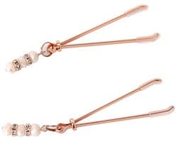 Kiotos - Roségouden tepelklemmen met stras steentjes