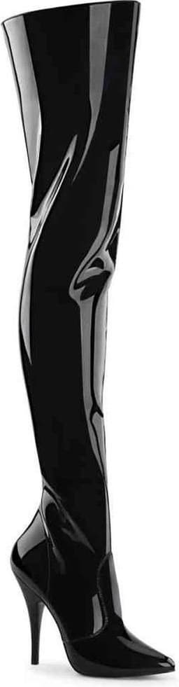 EU 40 = US 10 | SEDUCE-3010 | 5 Plain Stretch Thigh Boot — thumbnail 1
