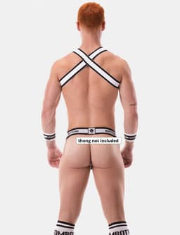 Barcode Berlin Harness BOTTOM White-Black - MAAT L — thumbnail 4
