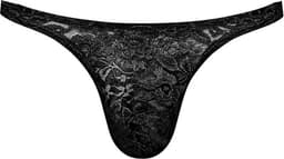 Male Power Stretch Lace Thong Bong Thong L/XL - zwart — thumbnail 4