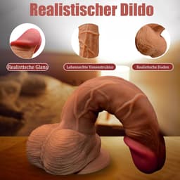 Realistische Dildo 17,8 cm – Siliconen Zuignap Dildo | G-spot & Anale Stimulatie | Dildo met Testikels | Seksspeelgoed voor Vrouwen & Mannen | Strap-on Geschikt | Discreet Verpakt — thumbnail 5