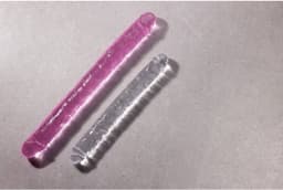 Shots - RealRock REA160PNK1 - Realistic Double Dong - 18'' / 45 cm - Pink — thumbnail 2