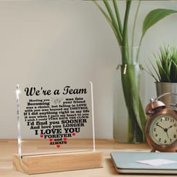 Romantisch Cadeau voor Haar en Hem - Team Tekst Bureau Decoratie — thumbnail 3