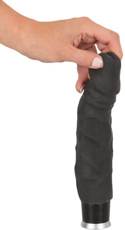 Nature Skin – ‘Big Vibe’ Vibrator met Dikke Aders en Uitgesproken Eikel Zijdezacht Gevoel – 23 cm – Zwart — thumbnail 2