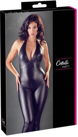 Cottelli Collection Sexy Wetlook Catsuit Met Open Kruisje — thumbnail 1