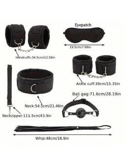 Daity 30-delige BDSM Sex Speeltjes Set - Erotische Bondage Set met Vibrator, Handboeien, Buttplugs, Zweep, en Meer - Volwassen Speelgoed voor BDSM Spelletjes en Intiem Spel - roze — thumbnail 4