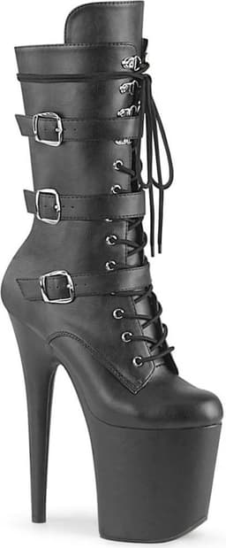 Pleaser - FLAMINGO-1053 Plateau Laarzen - Paaldans schoenen - 39 Shoes - Zwart — thumbnail 1