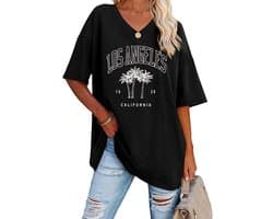Dames Oversized T-shirt Zomer Vintage Gitaarprint