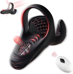 Daity Siliconen Vibrerende Cockring – Penisring met 10 Vibratiestanden & Afstandsbediening – Testikel Stimulator enPerineum Massage – Voor Lange & Stevige Erectie – Sex Toy voor Mannen & Koppels — thumbnail 1