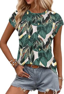 Dames T-shirt Zomer Korte Mouw V-hals Off Shoulder Elegant Top — thumbnail 1
