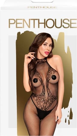 Penthouse Lingerie First Lady - Erotische Catsuit - Maat XL - Zwart — thumbnail 5