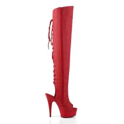 EU 37 = US 7 | DELIGHT-3019 | 6 Heel, 1 3/4 PF Open Toe/Heel Thigh High Boot, Side Zip — thumbnail 5