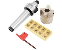 Frezen, 400R-50-22 Frees Cutter, Houder Uitbreiding, 10 Stukken APMT1604 CNC Tungsten Carbide Inserts, voor Plaat, Hoek Ronderen Frezen