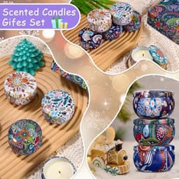 Aromatherapie Geurkaarsen Cadeauset voor Vrouwen - 6 Stuks, Stress Verminderende Kaarsenset voor Kerst, Verjaardag en Valentijnsdag — thumbnail 5