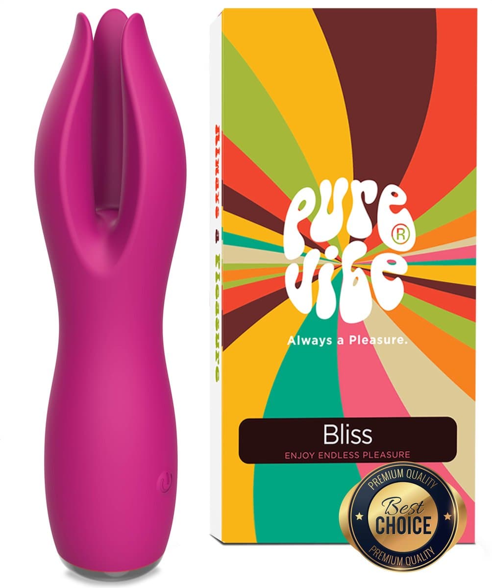 PureVibe® Bliss Clitoris Massager en Vibrator - Vibrators voor Vrouwen - Fluisterstil & Discreet - Erotiek Sex Toys voor koppels - Vibromasseur Stimulator Homme & Femme - Roze — afbeelding 1