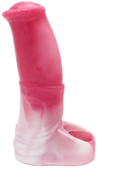 Kiotos Monstar 11 - Penis Sleeve - Penisverlenging - Met Ball Stretcher Opening - Inbreng Lengte 170 mm - Siliconen - Roze Wit — thumbnail 1