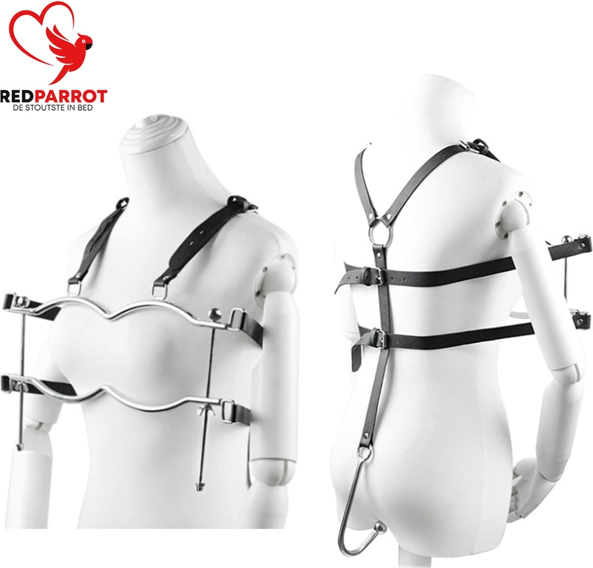 Borsten bondage met Anale haak - BDSM - Crusher - Harnas - Verstelbaar - One size — afbeelding 1