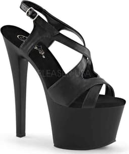 Pleaser - SKY-330 Sandaal met enkelband, Paaldans schoenen - Paaldans schoenen - 42 Shoes - Zwart — thumbnail 1