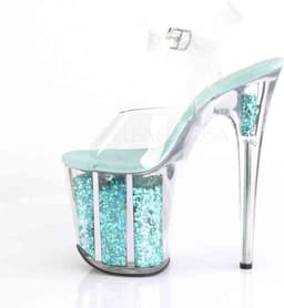 Pleaser - FLAMINGO-800SK-02 Plateau Laarzen, Paaldans schoenen - Paaldans schoenen - 36 Shoes - Zwart — thumbnail 4