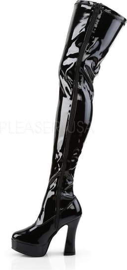 Pleaser - ELECTRA-3000Z Plateau overknee Laarzen - US 12 - 42 Shoes - Zwart — thumbnail 4