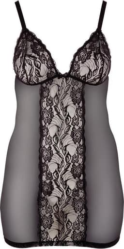 Cottelli Plus Size –  Nachtjurk met Perfecte Pasvorm voor Pure Verleiding – Maat 3XL – Zwart — thumbnail 3