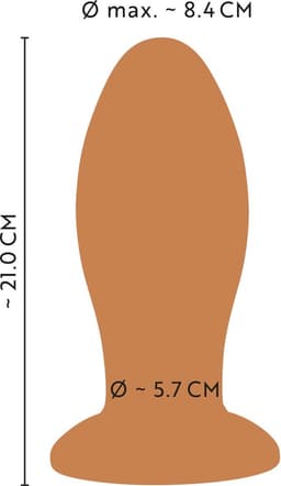 Zachte XXL Buttplug met zuignap - Hoogwaardig Siliconen - Buigzaam - 21 x 8,4 cm - 990 gram — thumbnail 4