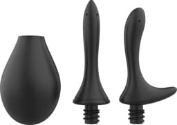 Nexus Intieme Douche Set - 260 ml - 2 Siliconen Tuitjes - 360 Graden Reiniging - Gebogen Top - Anaal en Vaginaal Gebruik - Knoeivrij - Prostaat Stimulatie — thumbnail 1