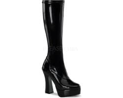Pleaser - ELECTRA-2000Z Kniehoge laarzen - US 8 - 38 Shoes - Zwart