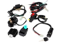 Allecto - Starter Wiring Harness Set - 110cc Dirtbike Onderdelen - Compleet pakket - Geschikt voor Skyteam 125 - Eenvoudige installatie - Duurzaa