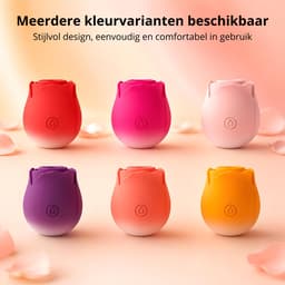 SF Toys Roos Vibrator Rood – Clitoris Stimulator – 10 Zuigstanden – Beschikbaar in 6 kleuren – Stil <50dB – Waterdicht – Magnetisch Oplaadbaar – Nieuwste generatie — thumbnail 2